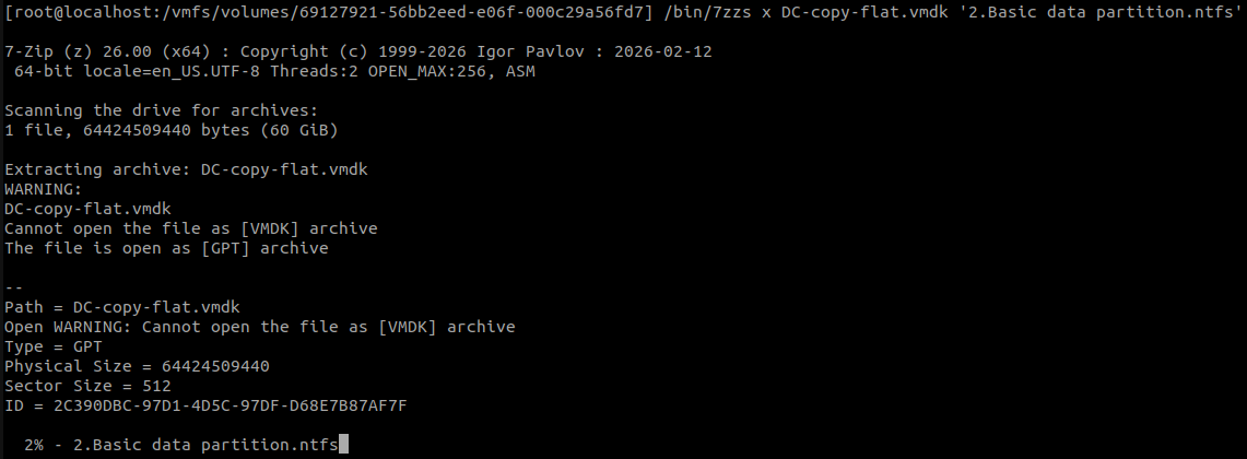 Extract basic partition
